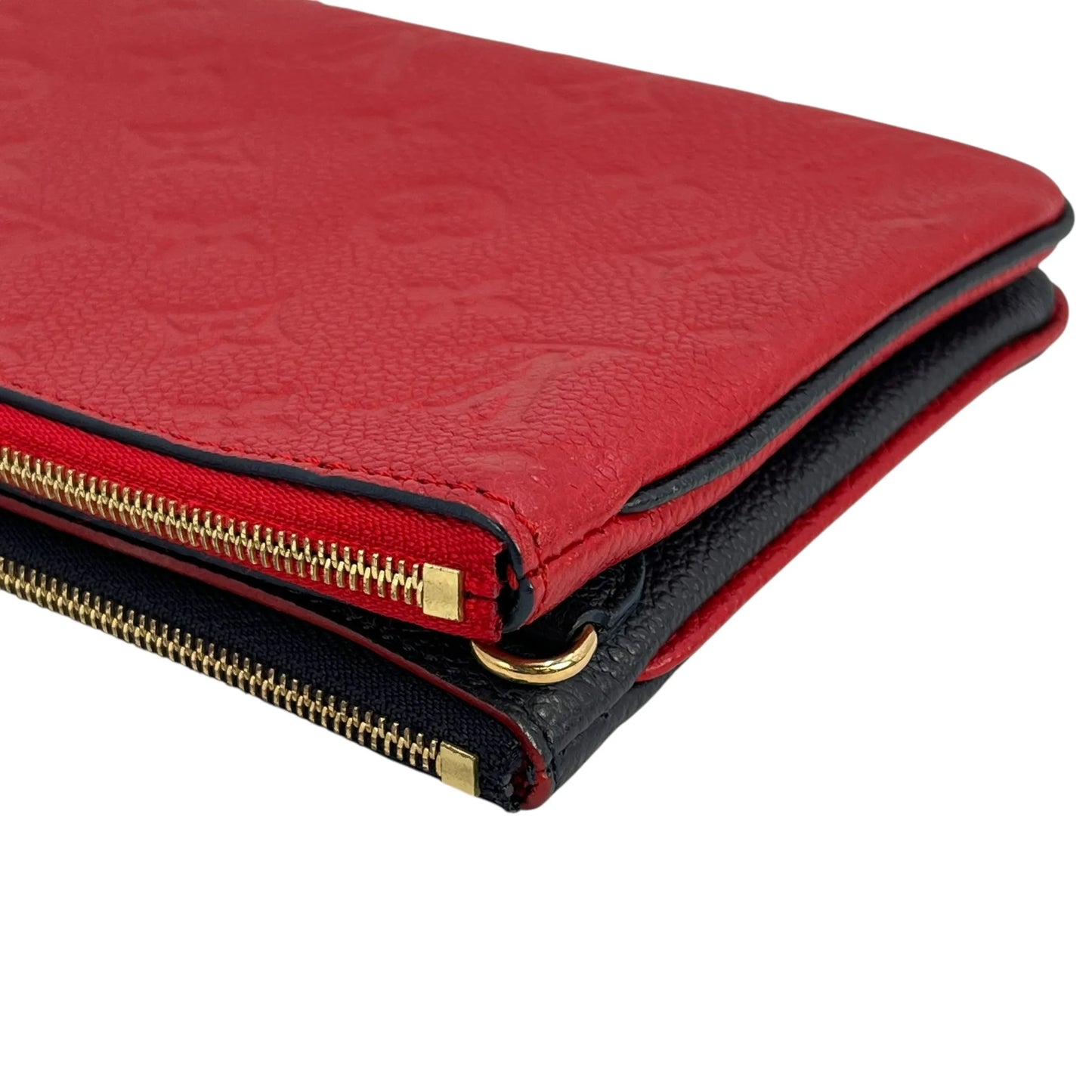 Louis Vuitton ポシェット ダブルジップ モノグラムアンプラント チェーンショルダーバッグ - ネイビー × レッド