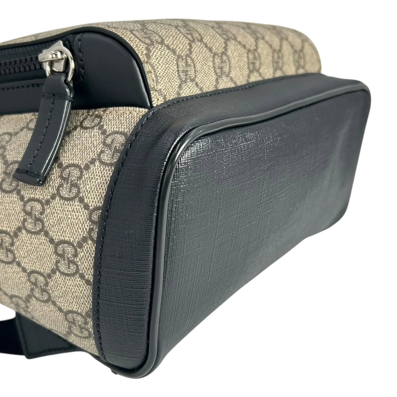 GUCCI GG Supreme Canvas Small Backpack - Beige and Black 