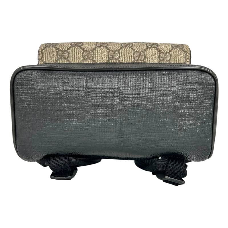 GUCCI GG Supreme Canvas Small Backpack - Beige and Black 