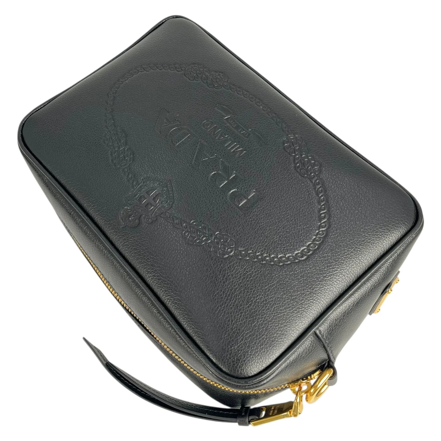PRADA Saffiano Leather Shoulder Bag - Black 