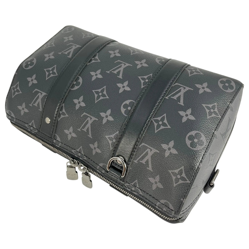 Louis Vuitton Monogram Eclipse City Keepall Bandouliere Shoulder Bag - Black and Grey 