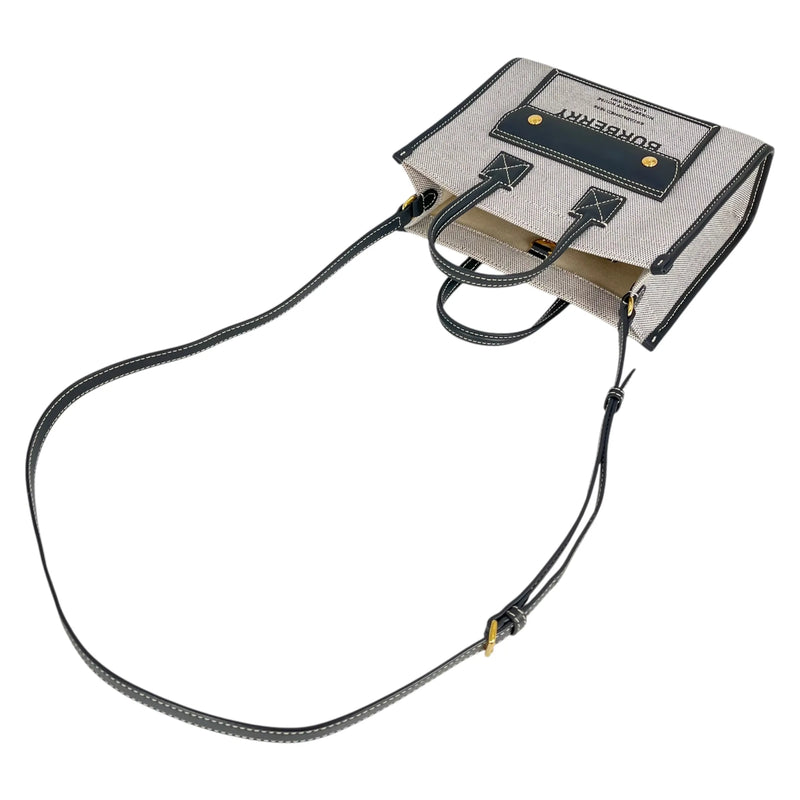 BURBERRY ミニ フレイヤ トートハンドバッグ ショルダーバッグ - ブラック