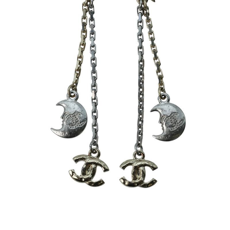 CHANEL Coco Mark Star Moon Earrings - Metal 