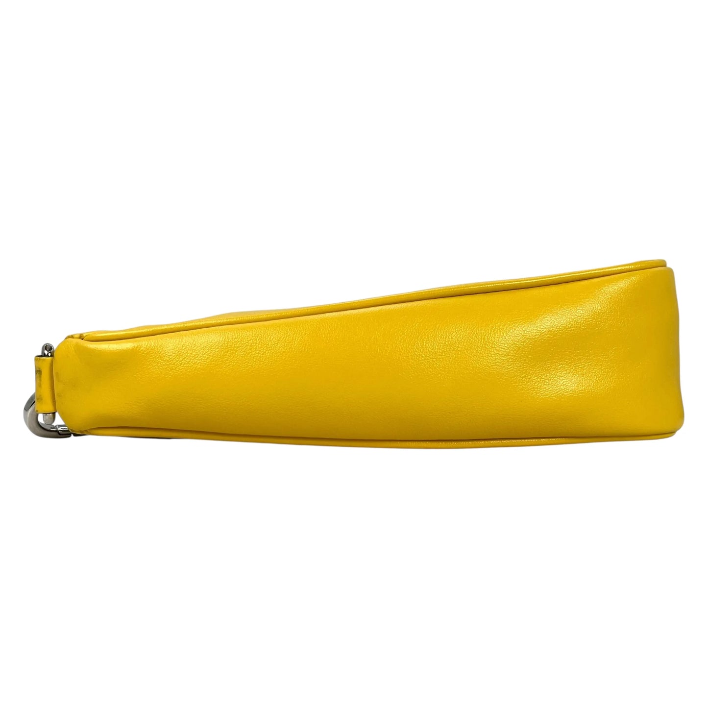 Prada Triangle Leather Clutch Bag - Yellow 