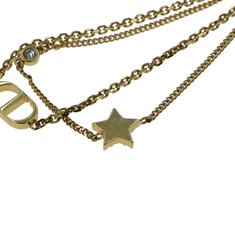 Dior プティ CD ダブル ブレスレット スター ラインストーン - ゴールドプレート