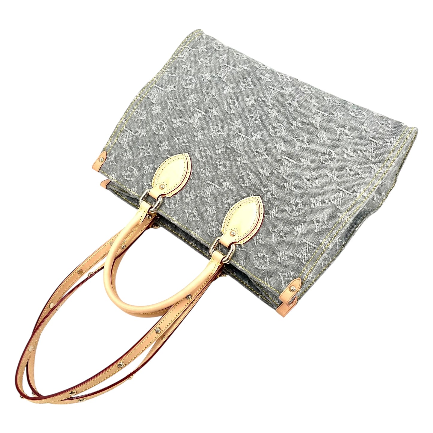 Louis Vuitton モノグラム デニム MM トートバッグ - ブルーグレー - 33685