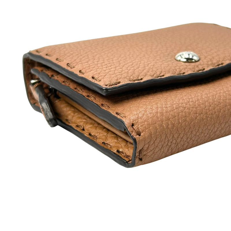 FENDI Selleria Compact Bifold Wallet - Brown 