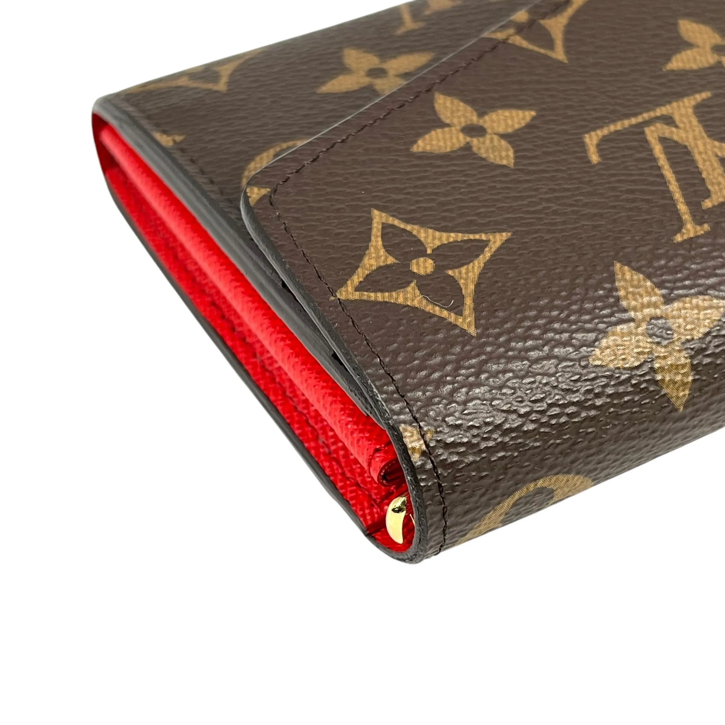 Louis Vuitton モノグラム キャンバス ポルトフォイユ サラ 長財布 ロングウォレット - ブラウン × レッド - 35056