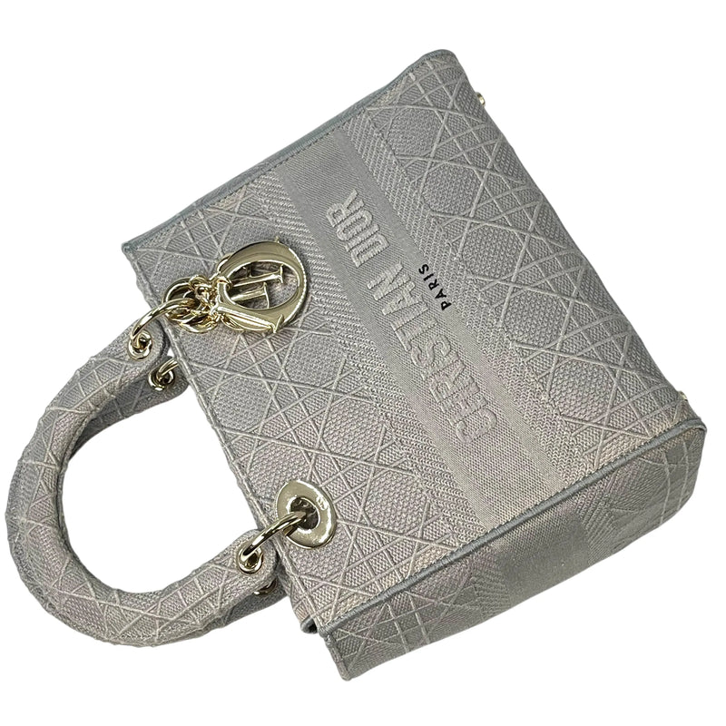 Christian Dior Lady Dior D Lite Hand Bag Shoulder Bag - Gray 