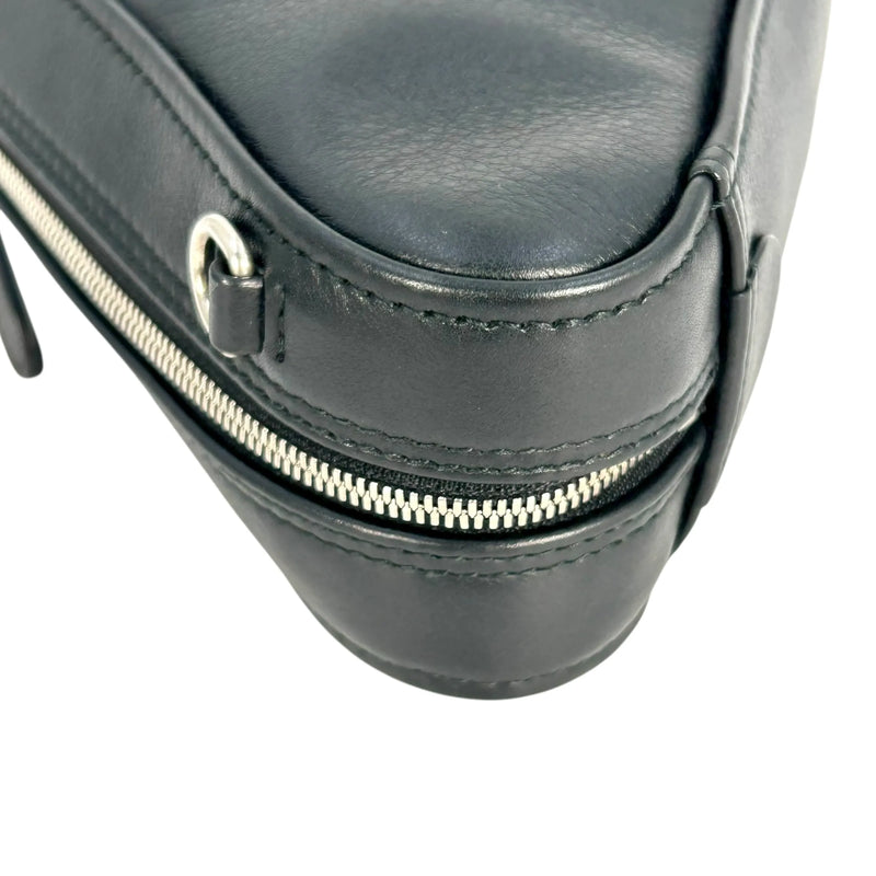 BALENCIAGA Triangle Leather Chain Shoulder Bag - Black 