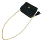 CHANEL Matelasse Tassel Chain Shoulder Bag - Black 
