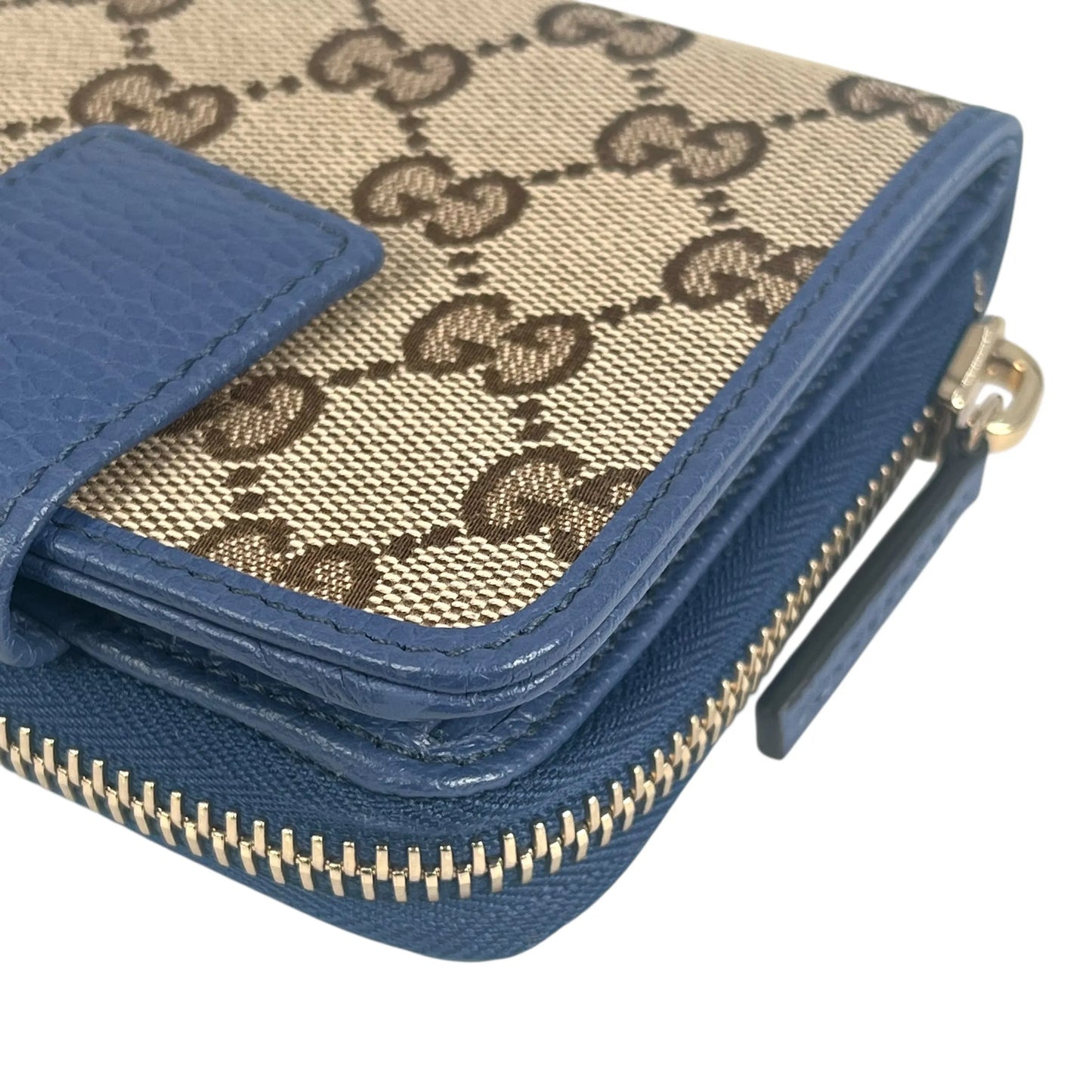 GUCCI GG Canvas Compact Bifold Wallet - Brown 