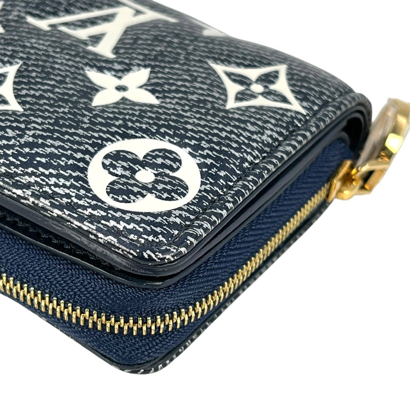 LOUIS VUITTON Portefeuille Lou Monogram Compact Wallet Bi-fold Wallet - Navy 