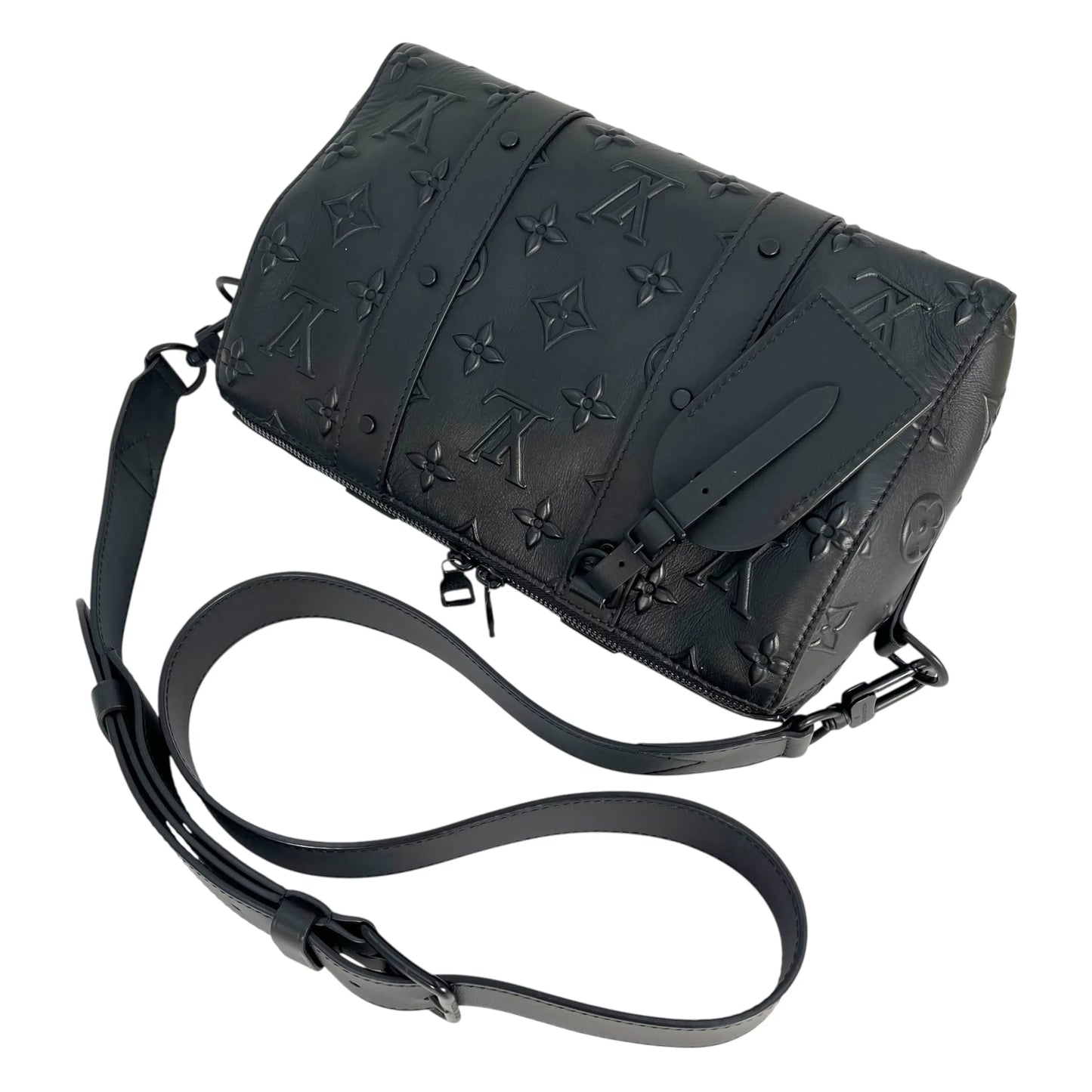 LOUIS VUITTON シティ キーポル モノグラム シール ショルダーバッグ - ブラック