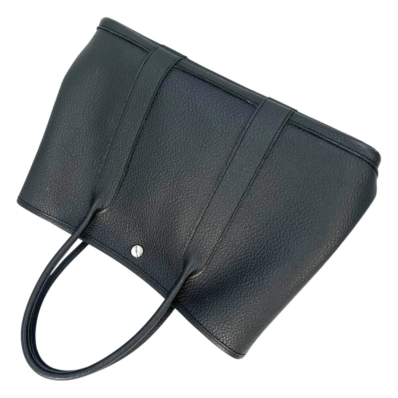 HERMES Garden Party PM Negonda X Stamped Tote Bag - Black 