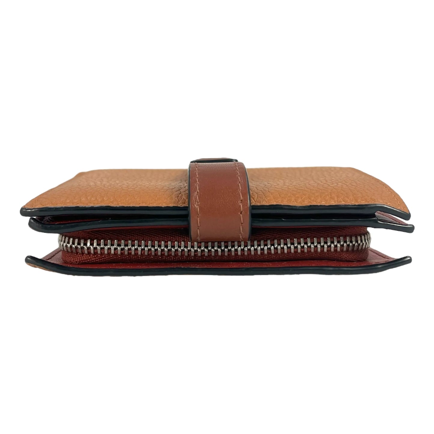 Loewe Calfskin Vertical Compact Wallet - Brown 