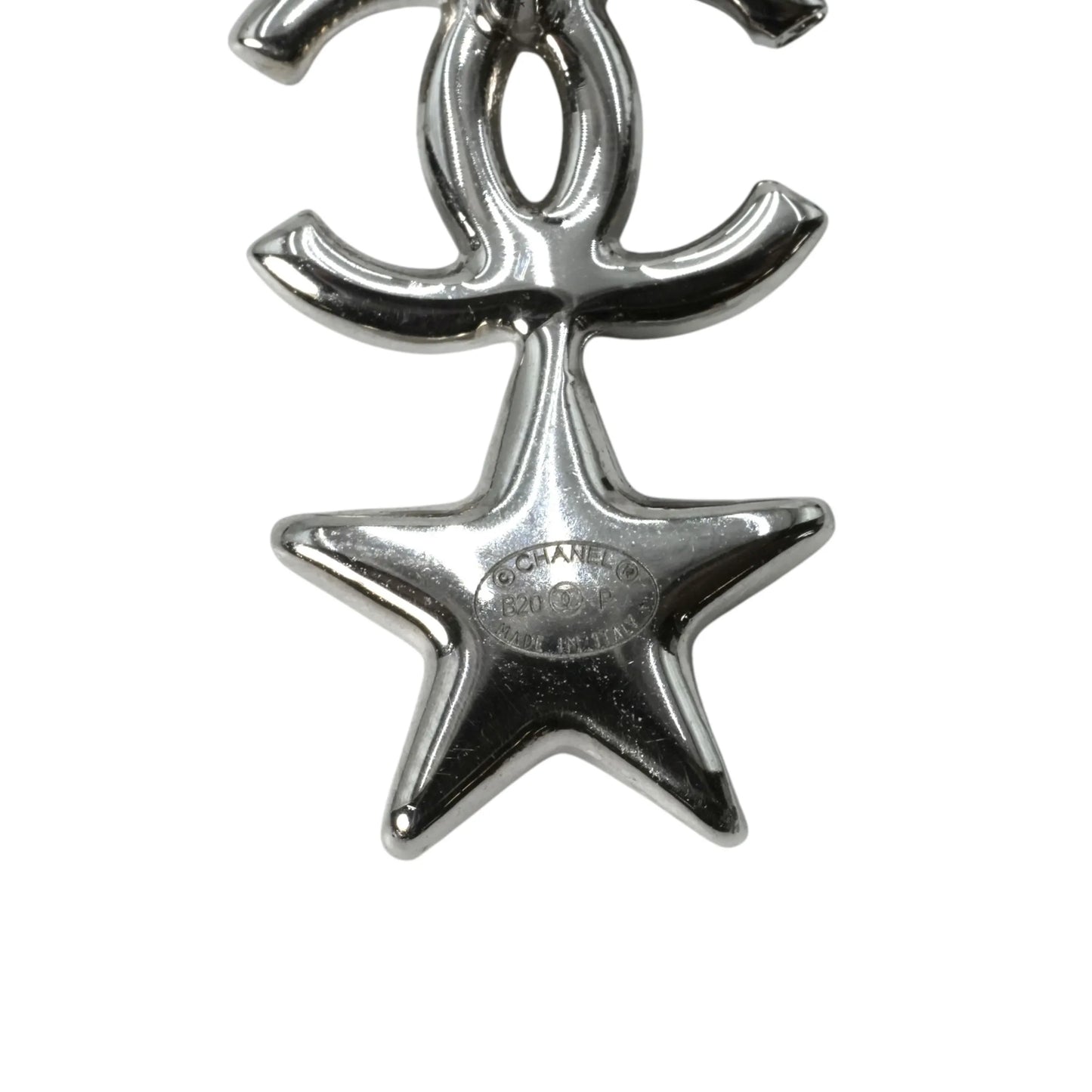 CHANEL Crystal CC Star Stud Earrings - Metal 
