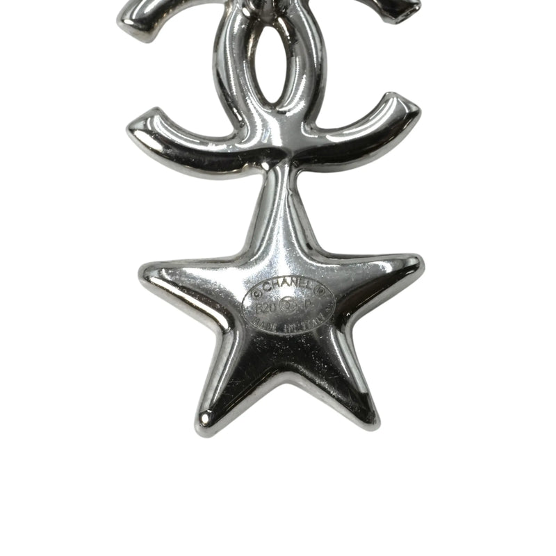 CHANEL Crystal CC Star Stud Earrings - Metal 