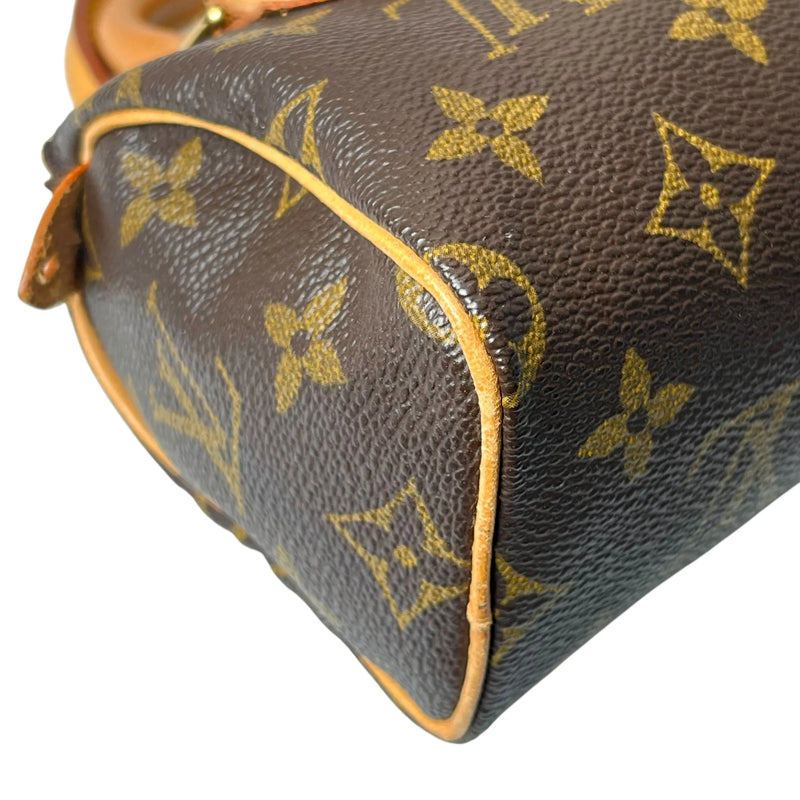 LOUIS VUITTON モノグラム ミニ スピーディ ハンドバッグ - ブラウン