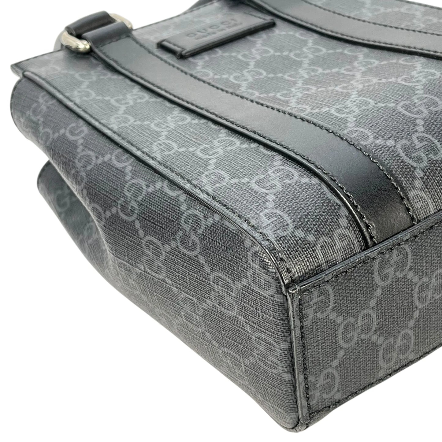 GUCCI GGスプリーム ミニハンドバッグ ショルダーバッグ - ブラック