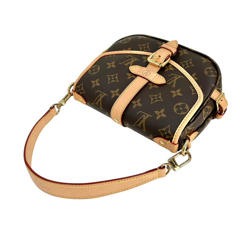 LOUIS VUITTON ソミュールBB モノグラム ハンドバッグ ショルダーバッグ - ダークブラウン