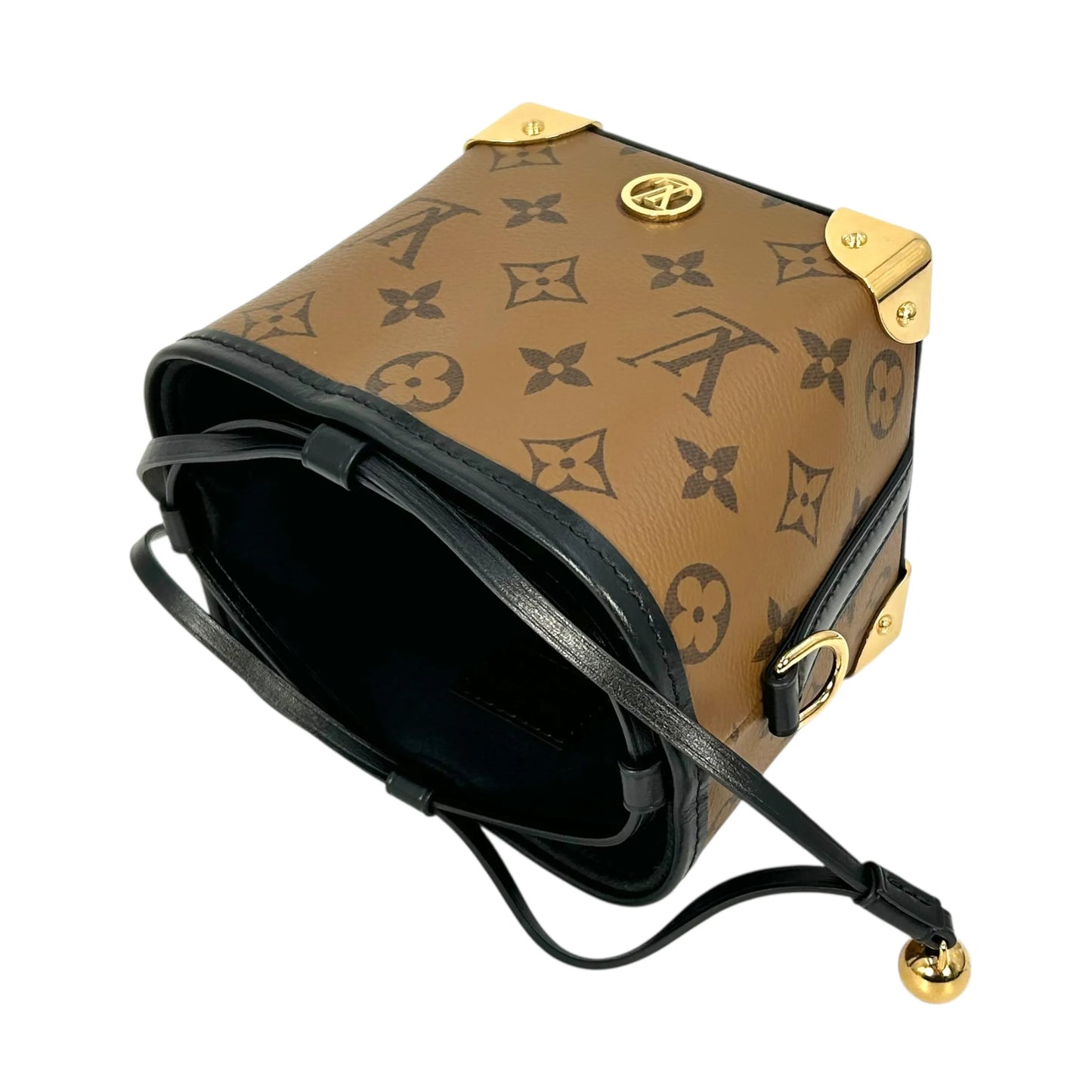 LOUIS VUITTON モノグラム リバース ノエ パース LVチャーム チェーンショルダーバッグ - ブラウン