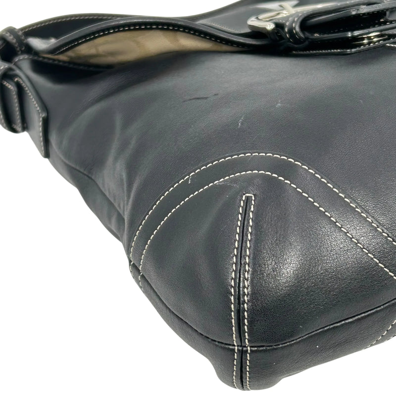 Coach Soho Crossbody Messenger Leather Shoulder Bag - Black 