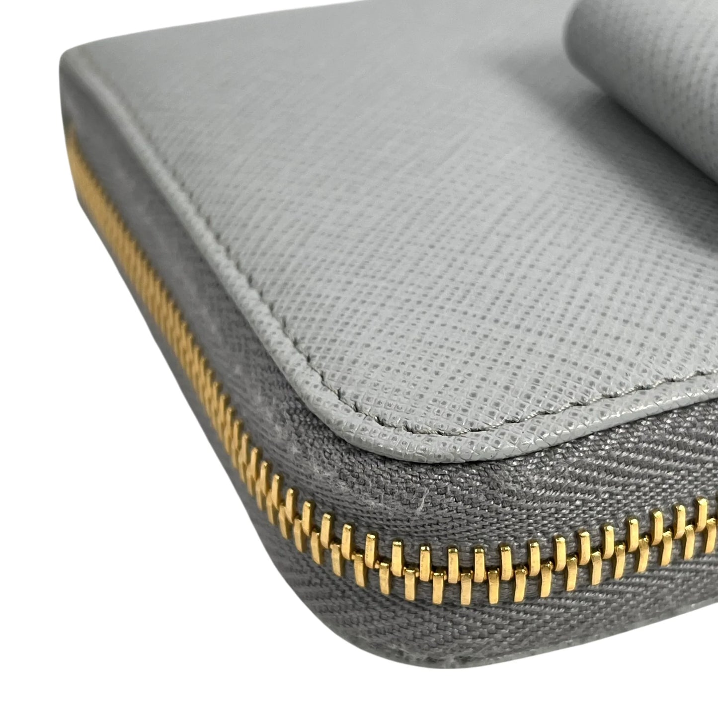 PRADA サフィアーノ リボンモチーフ 長財布 ロングウォレット - グレー