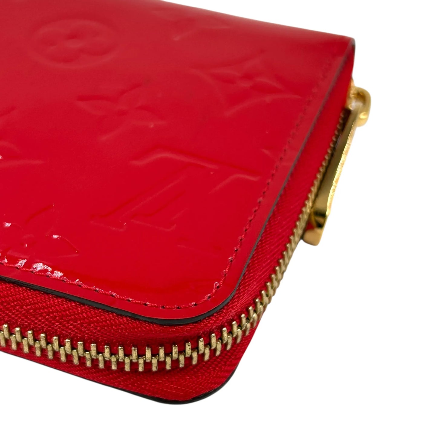 Louis Vuitton Monogram Vernis Zippy Wallet Long Wallet - Red 