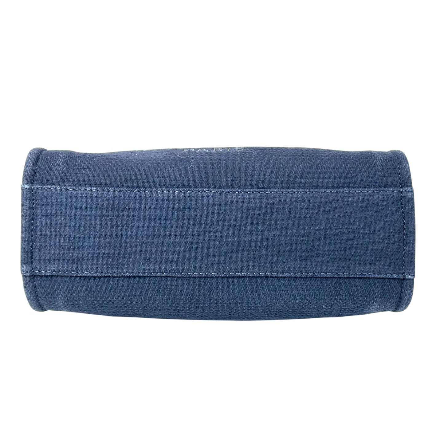 CHANEL Deauville MM Canvas Tote Bag - Navy 