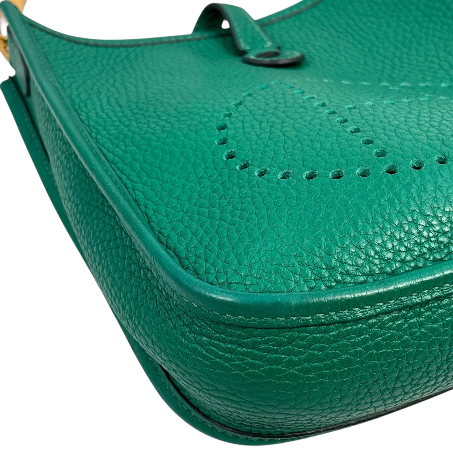 Hermès Evelyn TPM Taurillon Clemence C Stamp (2018) Shoulder Bag - Green 