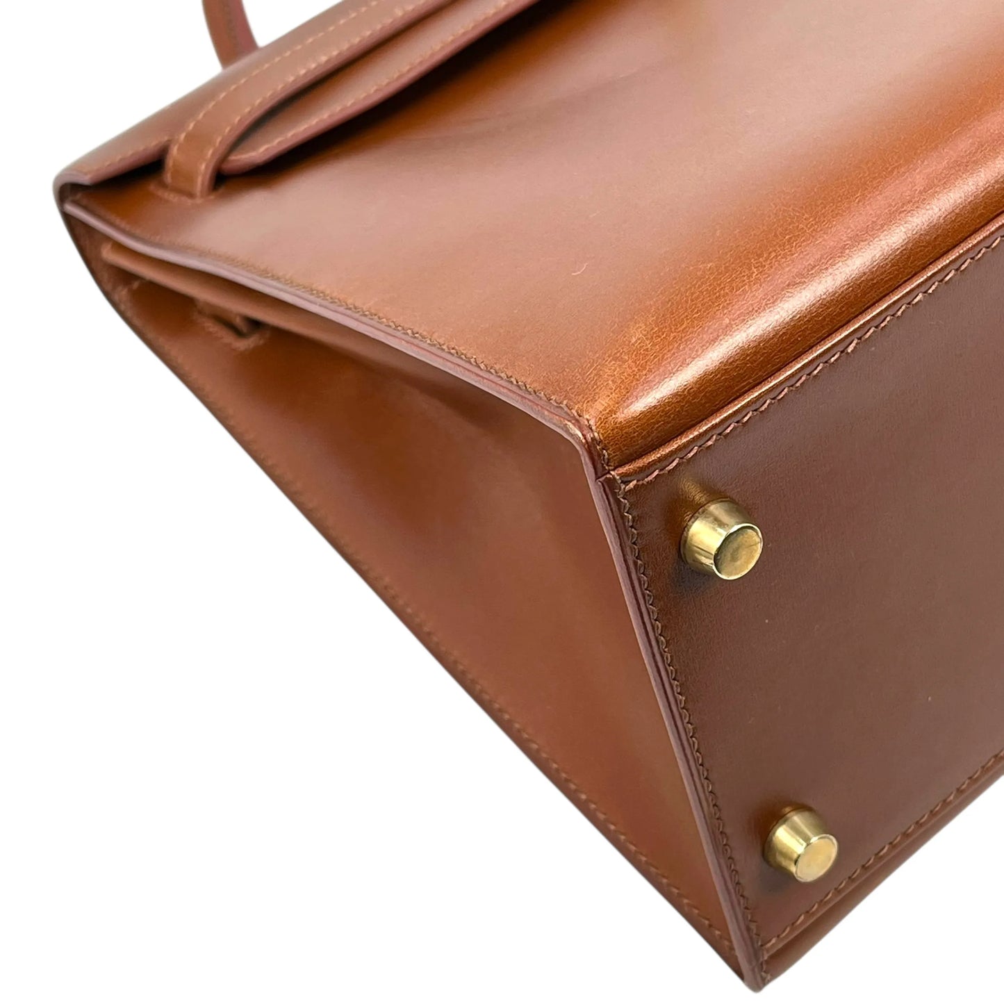 Hermès Kelly Box Calf Handbag/Shoulder Bag - Brown, E Stamp (2001) 