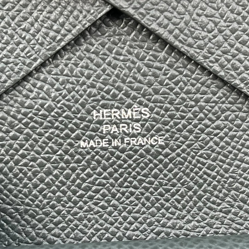 Hermès Calvi Duo Epson K Stamp (2025) Card Case and Coin Purse - Gray 