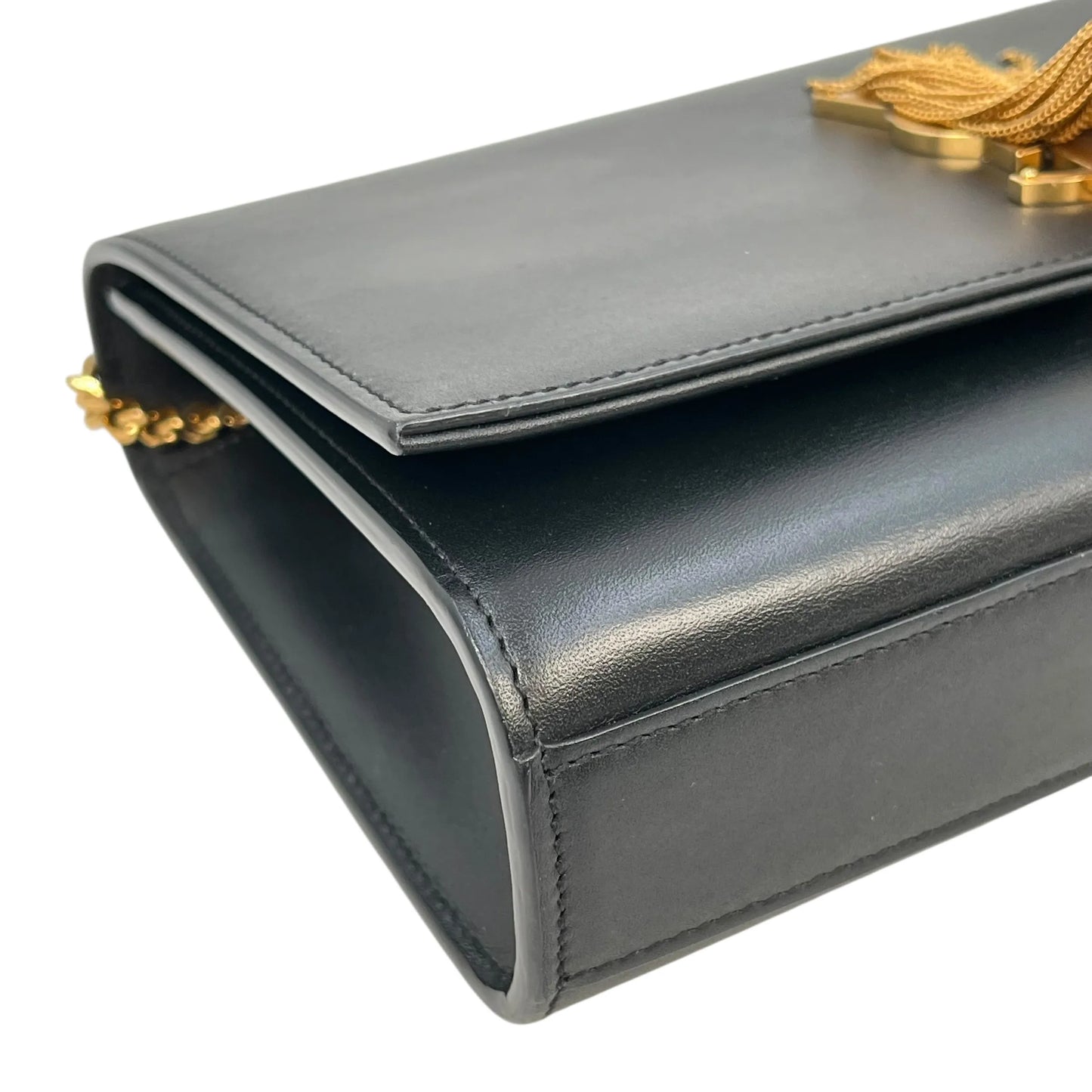Saint Laurent Kate Tassel Medium Leather Chain Shoulder Bag - Black 