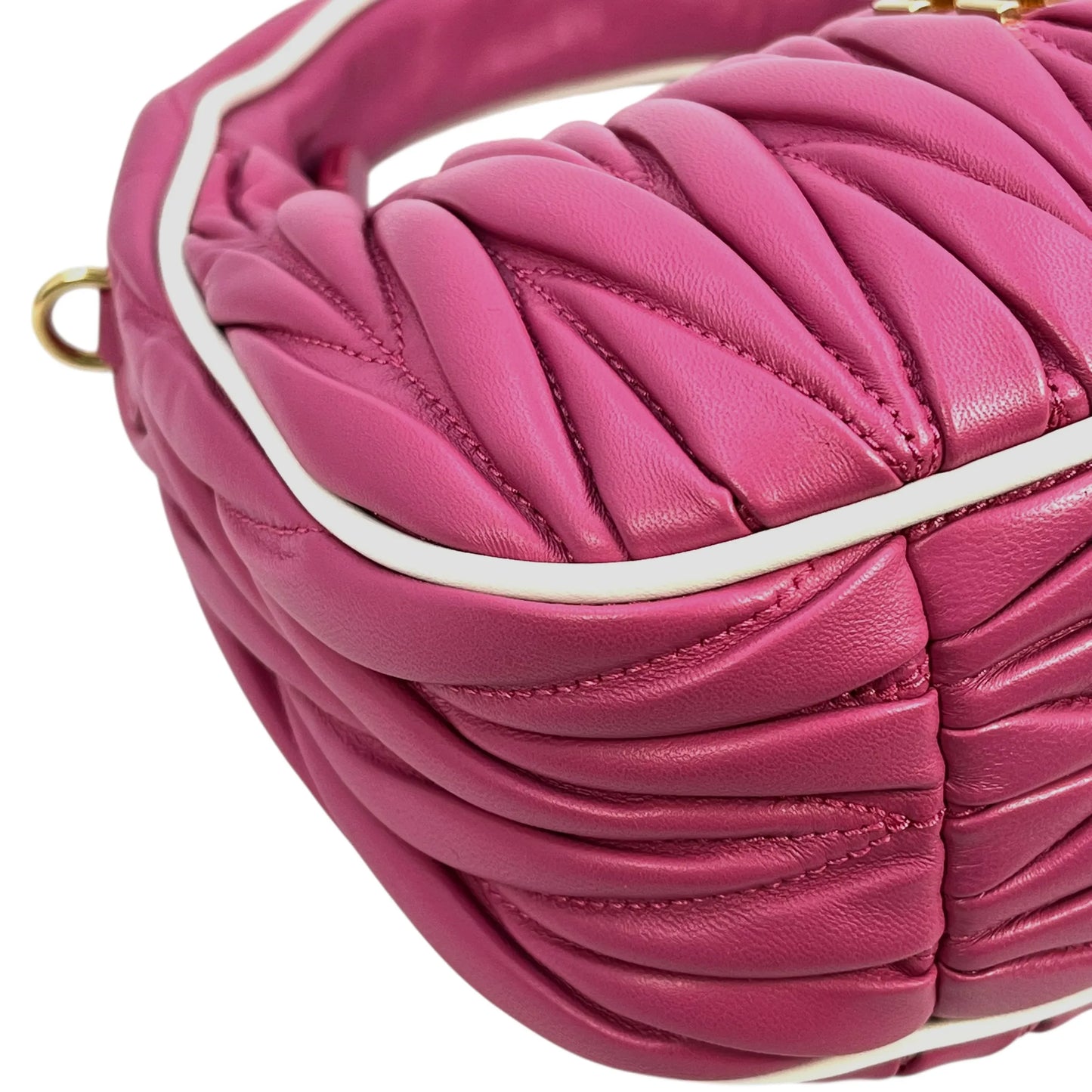 MiuMiu ワンダー マテラッセレザー ハンドバッグ ショルダーバッグ - ピンク