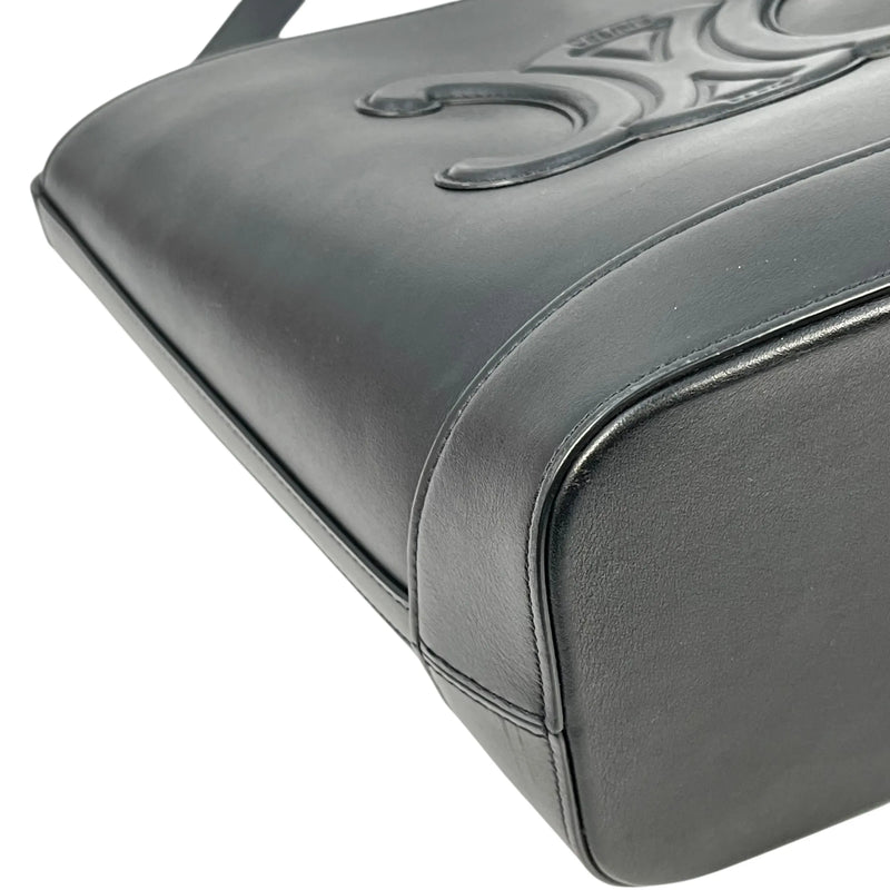 CELINE Small Bucket Cuir Triomphe Calfskin Shoulder Bag - Black 