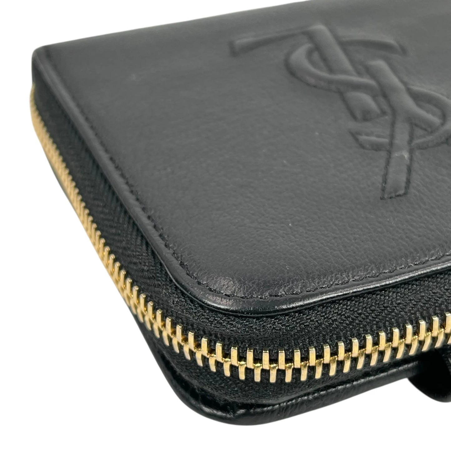 Saint Laurent ジップアラウンドウォレット レザー 二つ折り財布 コンパクトウォレット - ブラック