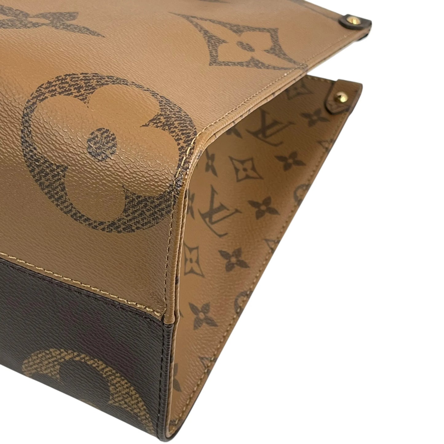 Louis Vuitton On the Go MM Monogram Giant Canvas Tote Bag - Brown