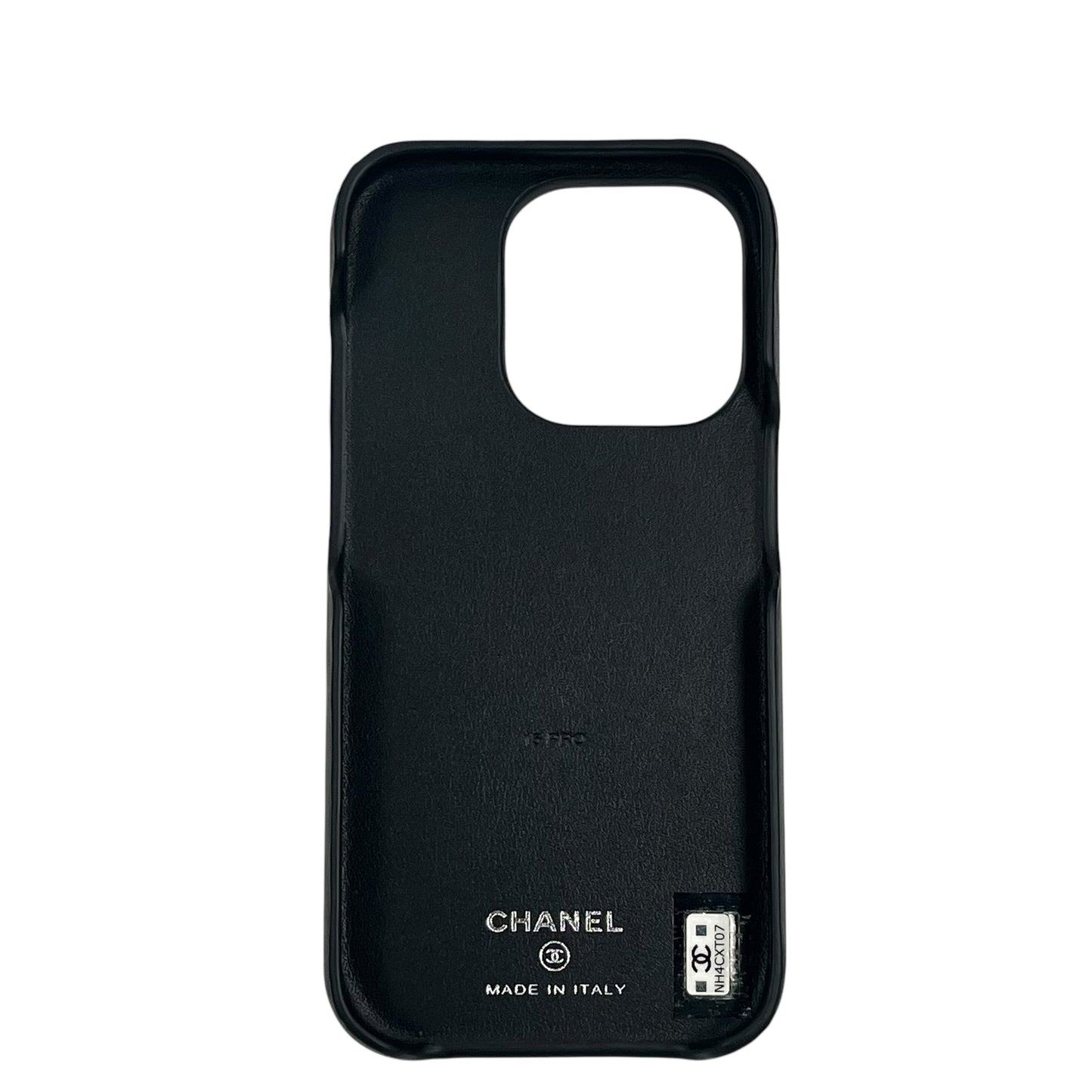 CHANEL Matelassé iPhone 15 Pro Phone Case - Black 