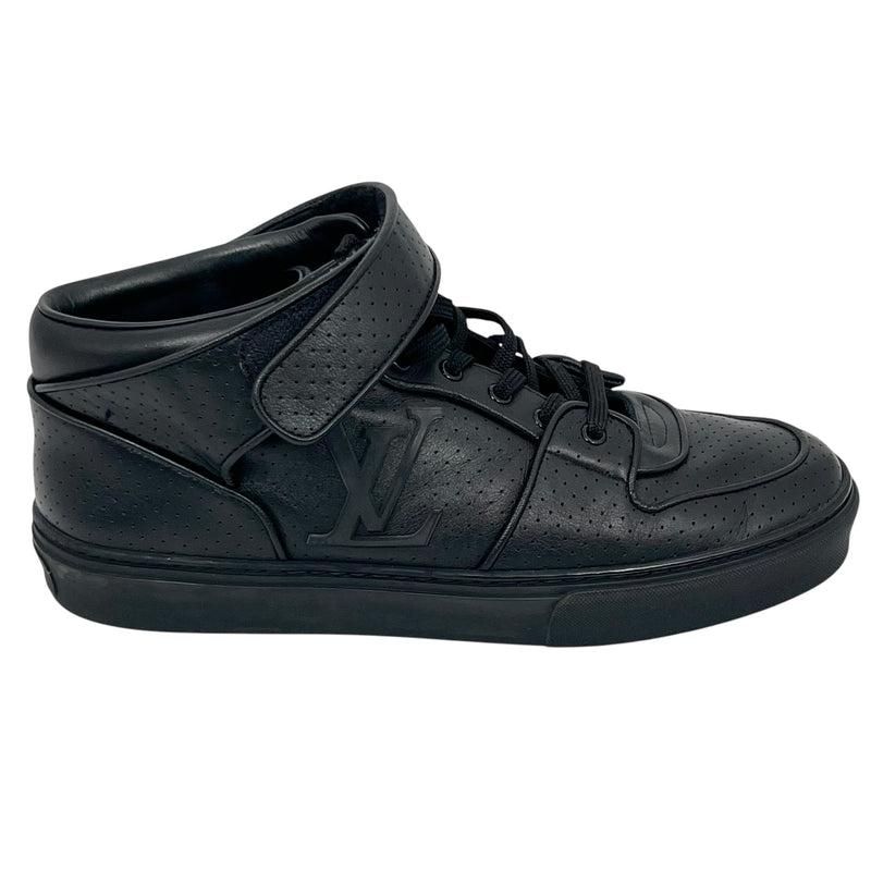 Louis Vuitton Black Leather Sneakers for Men - Black 