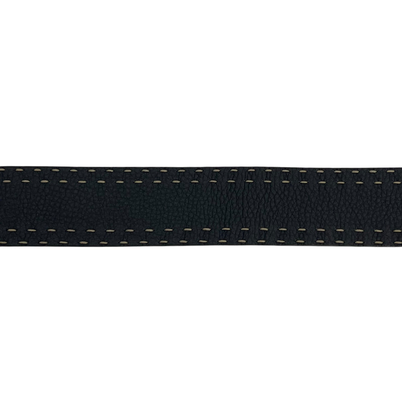 FENDI レザー ステッチ ベルト - ブラック