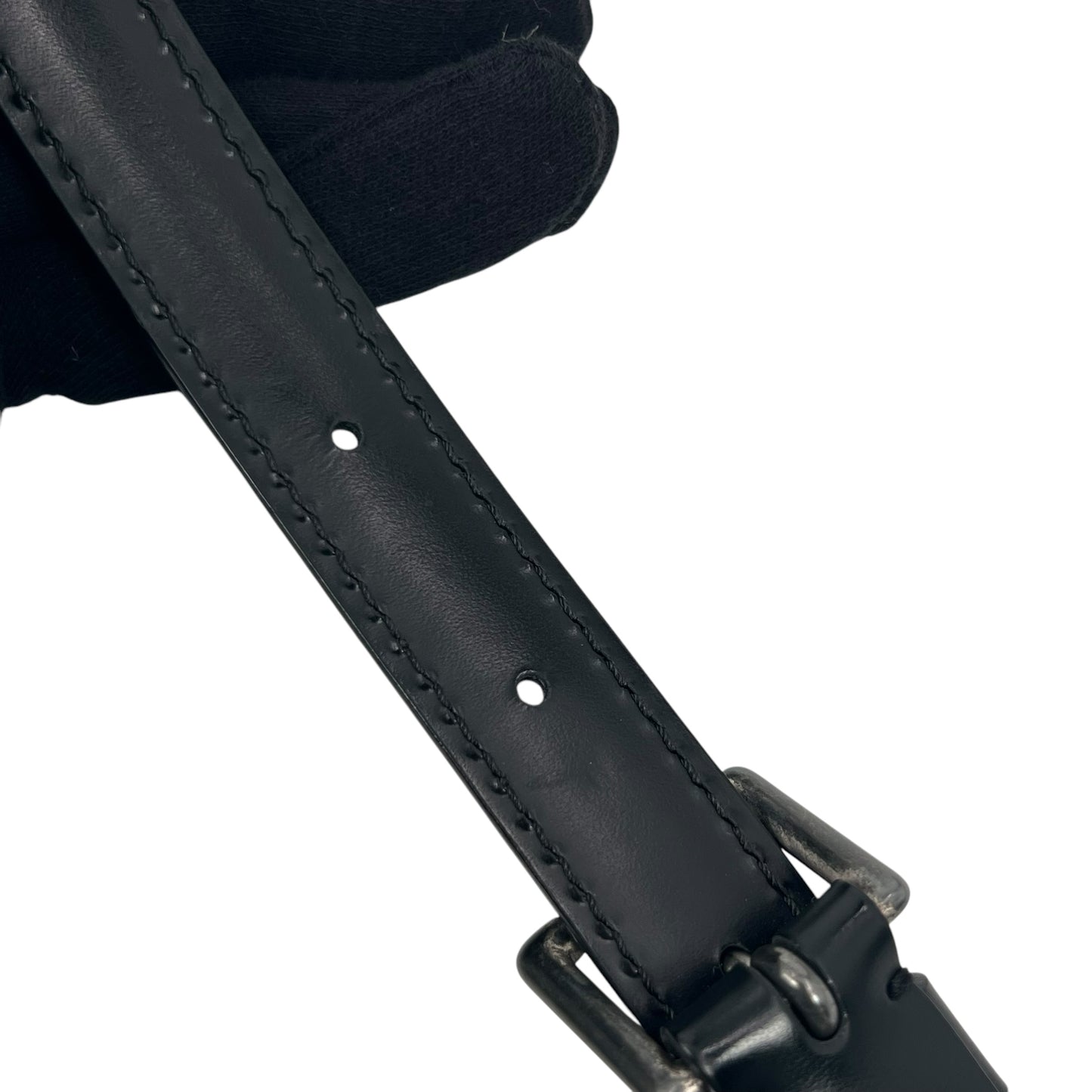 Louis Vuitton Black Leather Strap - Black - 09769 