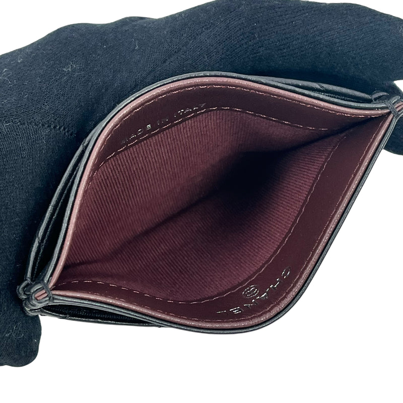 CHANEL 2.55 シェブロン キルテッド カードケース - ブラック