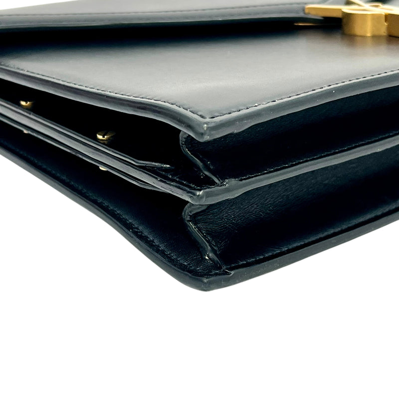 Saint Laurent カサンドラ レザー チェーン ショルダーバッグ - ブラック