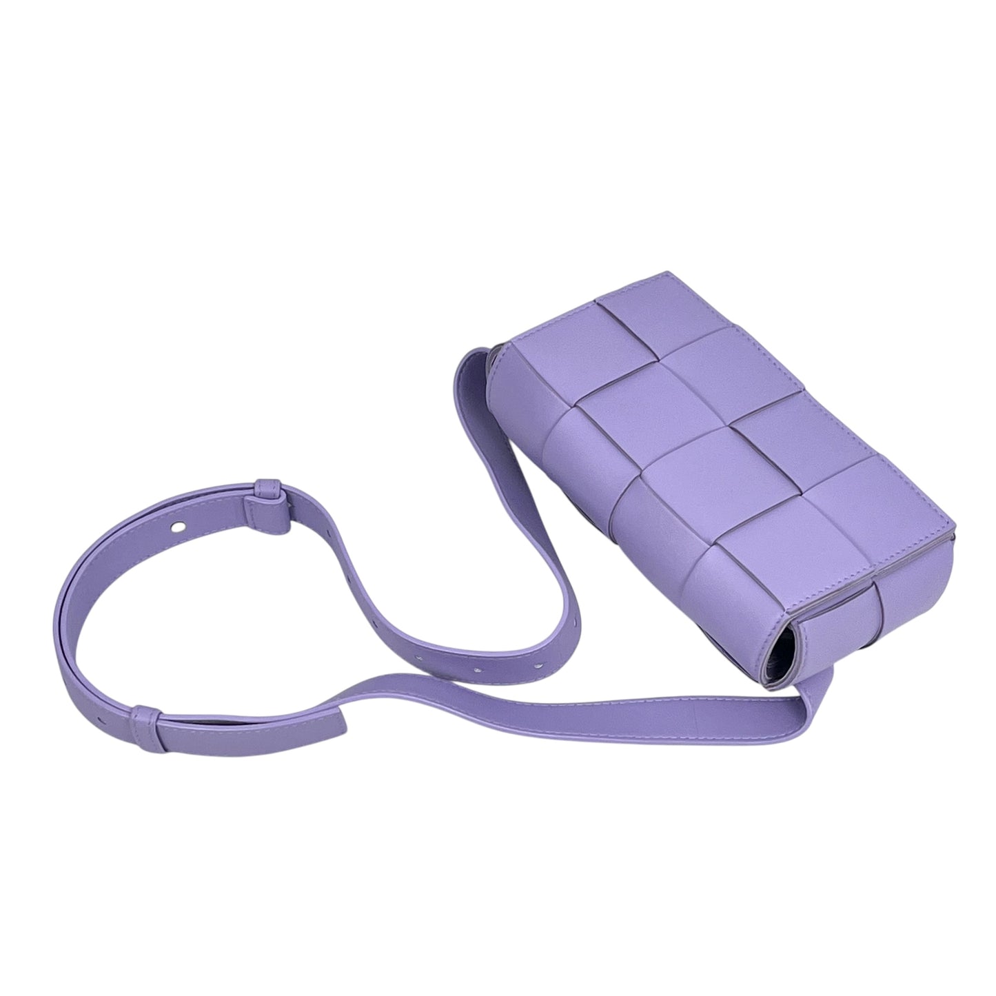 Bottega Veneta Maxi Intrecciato Cassette Mini Shoulder Bag - Purple 
