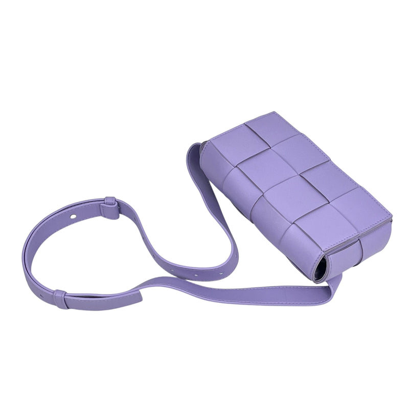 Bottega Veneta Maxi Intrecciato Cassette Mini Shoulder Bag - Purple 