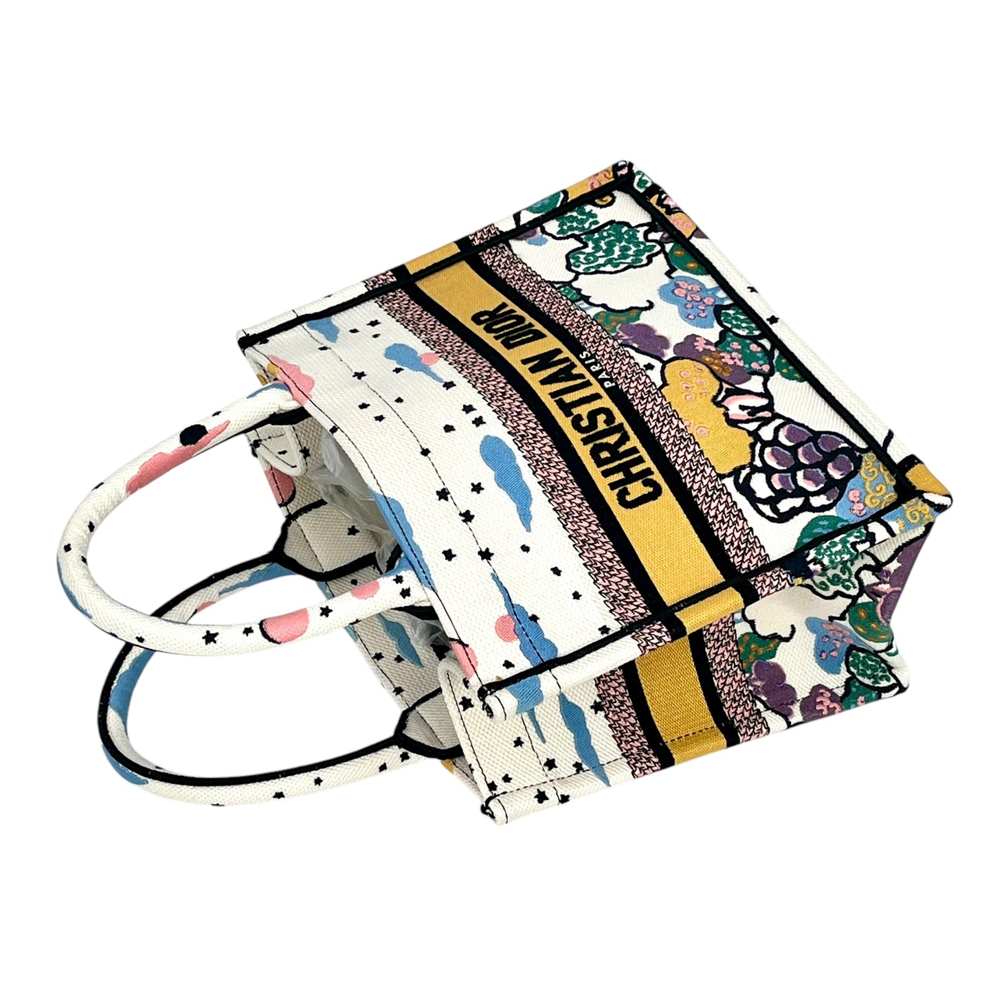 Dior Book Small Tote Bag - White x Multicolor 