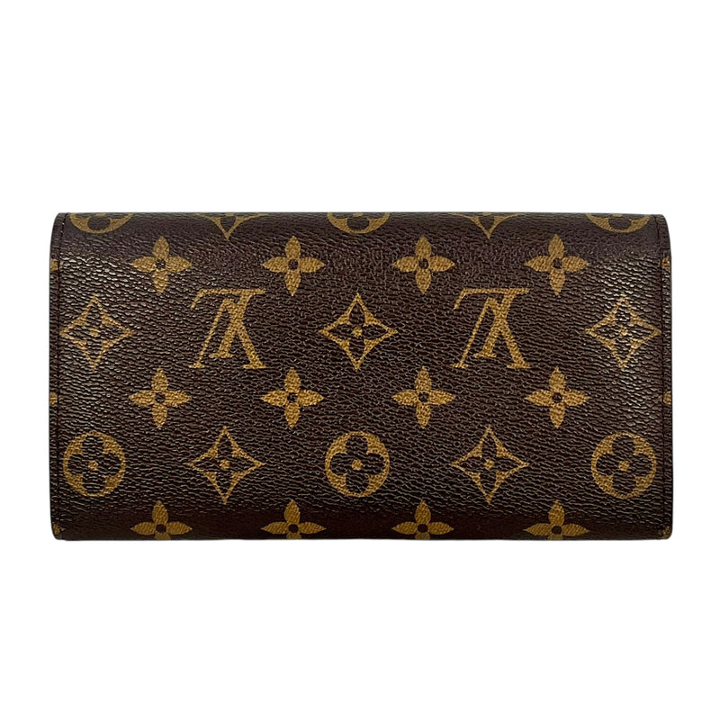 Louis Vuitton Monogram Portefeuille Sarah Canvas Long Wallet - Brown 