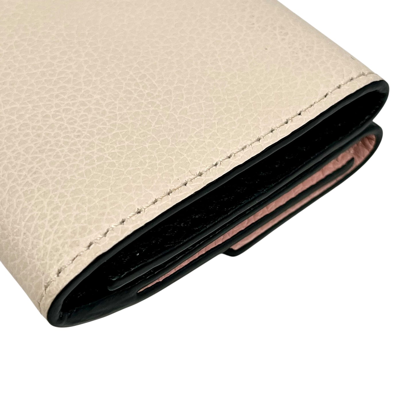 Louis Vuitton Portefeuille Rock Mini Tri-fold Compact Wallet - Beige x Black