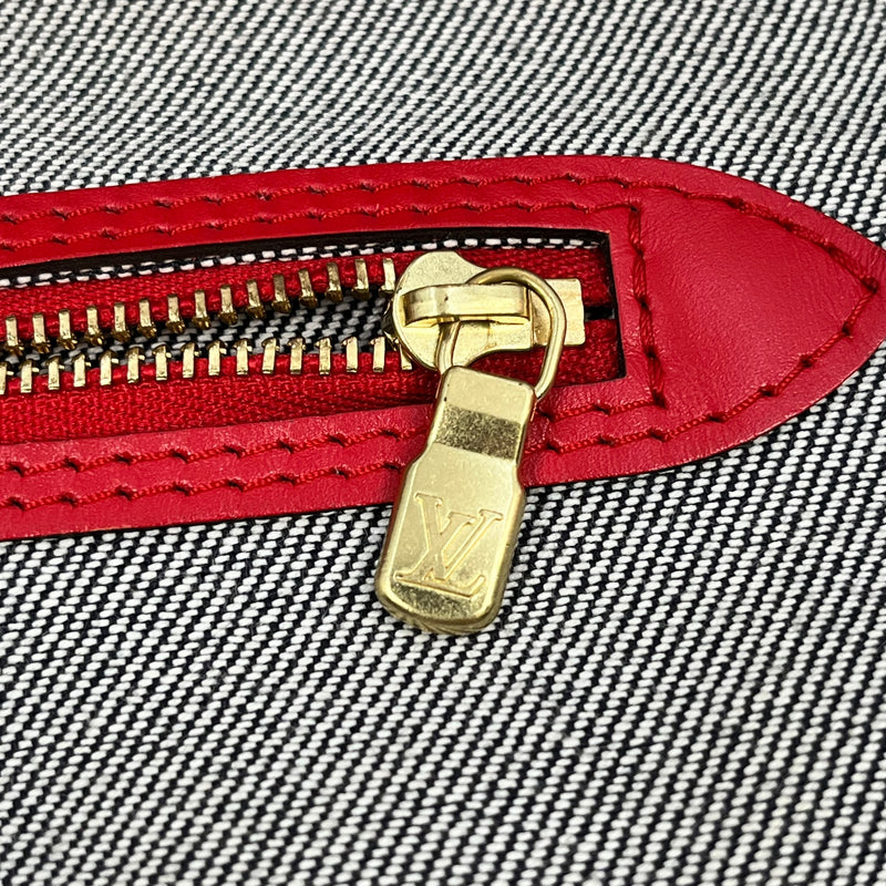 Louis Vuitton Monogram Denim Neverfull MM Tote Bag - Blue 